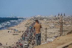 Palestinians Returning to Gaza City - Palestine