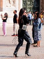 Anne Hathaway filming The Devil Wears Prada 2 in Milan - Italy