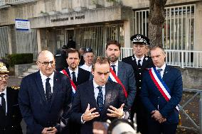 French PM Sebastien Lecornu Visits A Police Station - Hay-les-Roses