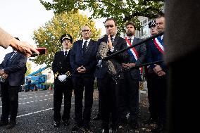 French PM Sebastien Lecornu Visits A Police Station - Hay-les-Roses