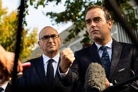 French PM Sebastien Lecornu Visits A Police Station - Hay-les-Roses