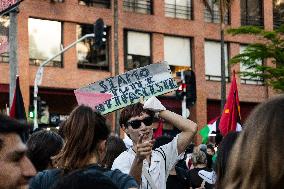 Pro-Palestine Demonstrations on the Two-year Israel Attack by Hamas