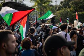 Pro-Palestine Demonstrations on the Two-year Israel Attack by Hamas