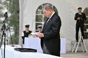 Outgoing Japanese PM Ishiba honors fallen SDF personnel