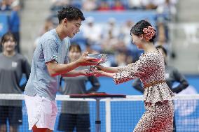 Princess Kako watches Japan national tennis championship final