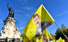 Demonstration to demand the release of PKK leader Abdullah Ocalan - Paris