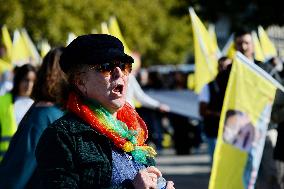 Demonstration to demand the release of PKK leader Abdullah Ocalan - Paris