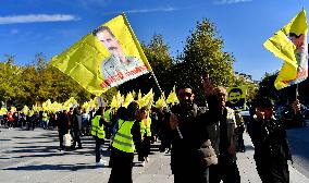 Demonstration to demand the release of PKK leader Abdullah Ocalan - Paris