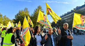 Demonstration to demand the release of PKK leader Abdullah Ocalan - Paris