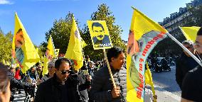 Demonstration to demand the release of PKK leader Abdullah Ocalan - Paris