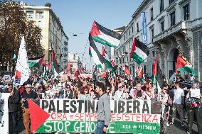 Palestine March in Milan - Italy