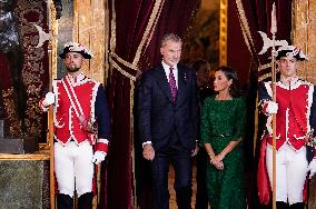 Royals Preside Over a Reception at the Royal Palace for National Holiday - Madrid