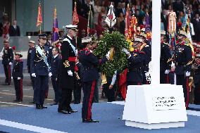 Spanish Royals At The Military Parade on National Day - Madrid