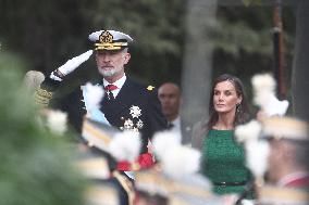 Spanish Royals At The Military Parade on National Day - Madrid