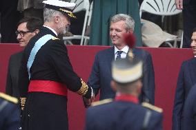 Spanish Royals At The Military Parade on National Day - Madrid