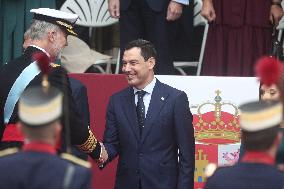 Spanish Royals At The Military Parade on National Day - Madrid