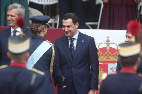 Spanish Royals At The Military Parade on National Day - Madrid
