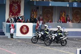 Spanish Royals At The Military Parade on National Day - Madrid