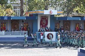 Spanish Royals At The Military Parade on National Day - Madrid