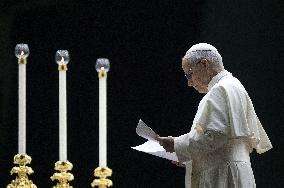 Pope Leo XIV During the Marian Vigil In St. Peter's Square - Vatican
