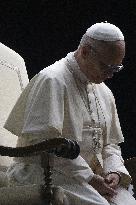 Pope Leo XIV During the Marian Vigil In St. Peter's Square - Vatican