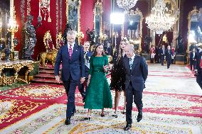 Spanish Royals Preside Over a Reception for National Day - Madrid