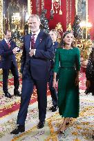 Spanish Royals Preside Over a Reception for National Day - Madrid