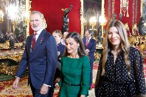Spanish Royals Preside Over a Reception for National Day - Madrid