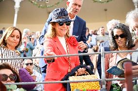 Infanta Elena Attending Las Ventas Bullring On National Day - Madrid