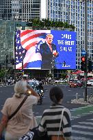 Posters And Signs Thanking Donald Trump - Tel Aviv
