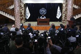 Zabihullah Mujahid Press Conference - Kabul
