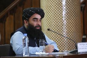 Zabihullah Mujahid Press Conference - Kabul