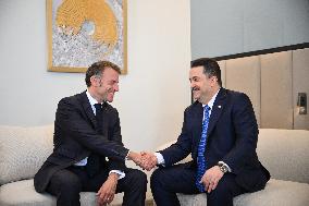 French President Meets PM of Iraq - Sharm El Sheikh