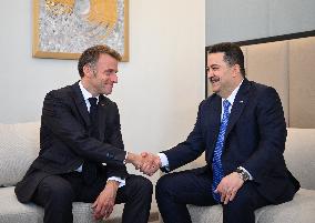French President Meets PM of Iraq - Sharm El Sheikh