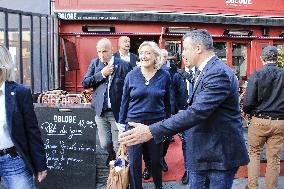 Marine Le Pen Visits Le Mans - France