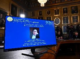 NOBEL PRIZE ECONOMICS 2025 ANNOUNCEMENT