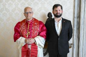 Pope Leo XIV Meets The President of Chile - Vatican