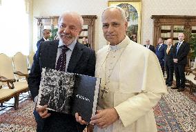 Pope Leo XIV Meets The President of Brazil - Vatican