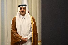 Emir of Qatar At Peace Summit - Sharm El Sheikh