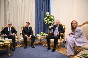 President Macron During Bilateral Meetings - Sharm El Sheikh