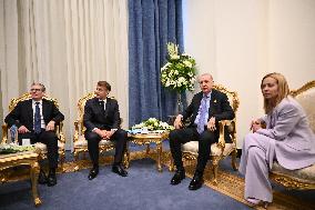 President Macron During Bilateral Meetings - Sharm El Sheikh