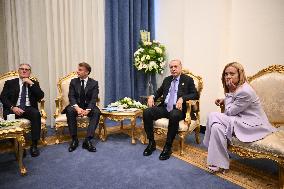 President Macron During Bilateral Meetings - Sharm El Sheikh
