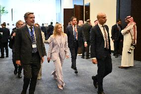 President Macron During Bilateral Meetings - Sharm El Sheikh