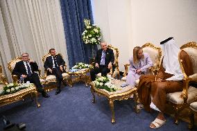 President Macron During Bilateral Meetings - Sharm El Sheikh