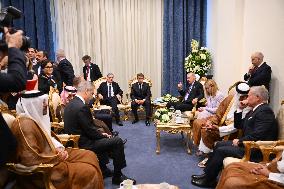 President Macron During Bilateral Meetings - Sharm El Sheikh
