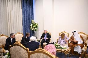 President Macron During Bilateral Meetings - Sharm El Sheikh