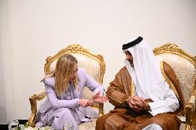 President Macron During Bilateral Meetings - Sharm El Sheikh