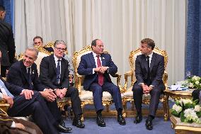 President Macron During Bilateral Meetings - Sharm El Sheikh