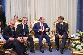 President Macron During Bilateral Meetings - Sharm El Sheikh