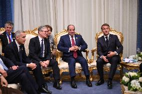 President Macron During Bilateral Meetings - Sharm El Sheikh